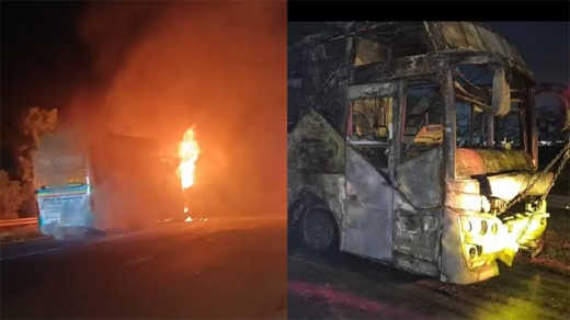 Bus fire